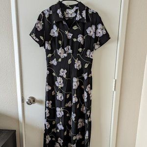 Vintage 90s Grunge Maxi Floral Dress